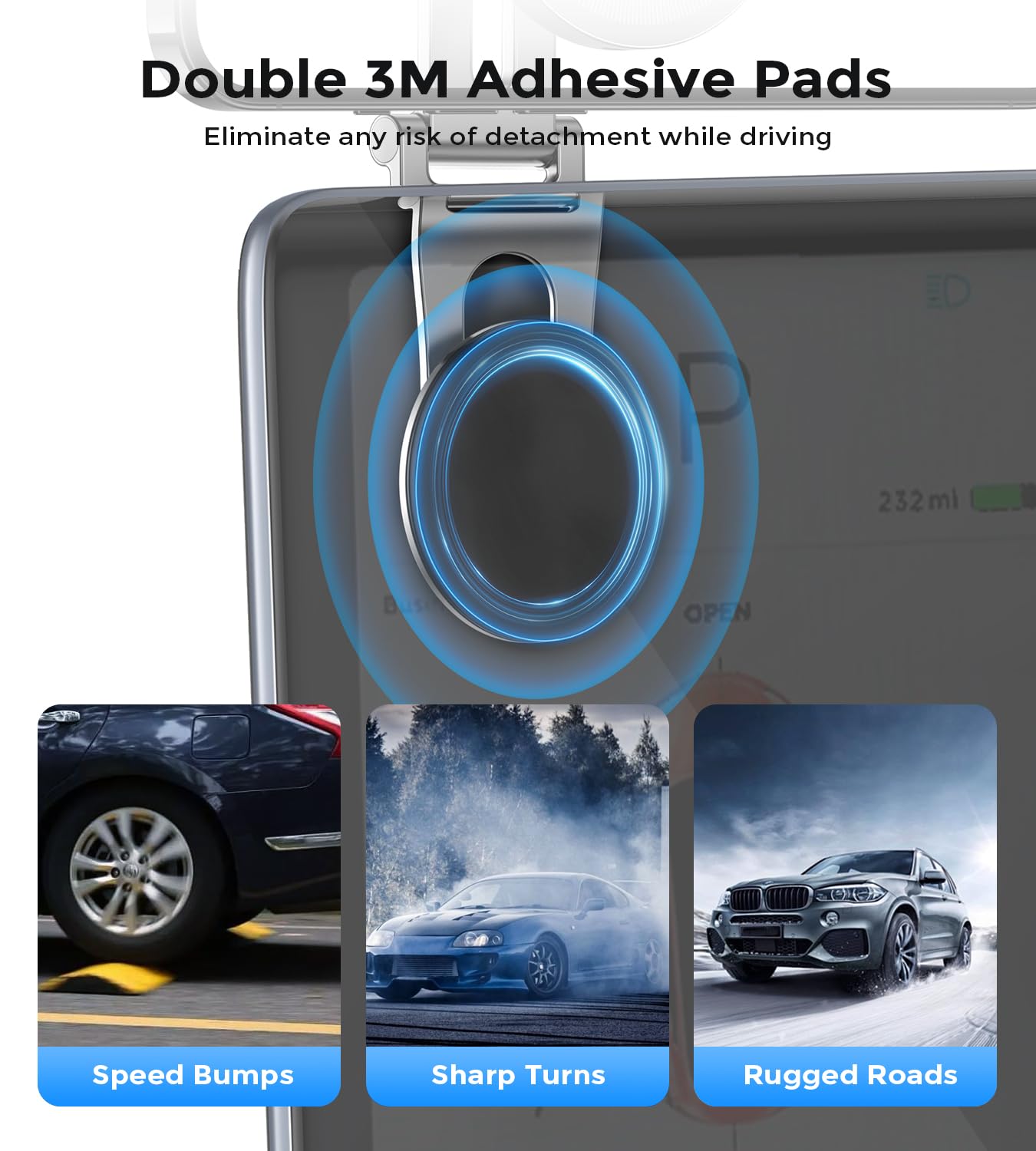 Nycetek For Tesla Phone Mount, 15W Tesla Phone Holder For Model Y/Model 3, Compatible With Magsafe Wireless Car Charger Fit For